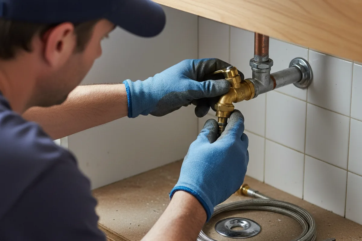 Shutoff valve and fitting work during Emergency Plumbing in Live Oak